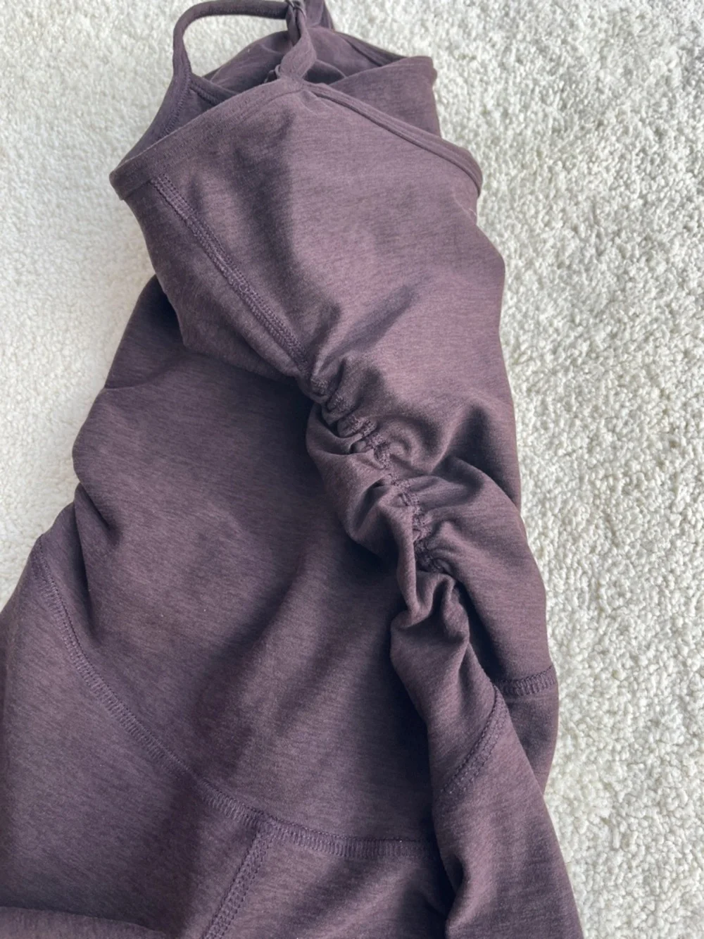 Beyond Yoga Spacedye Up Level Maternity Jumpsuit in Dark Chocolate Heather - Picture 5 of 11